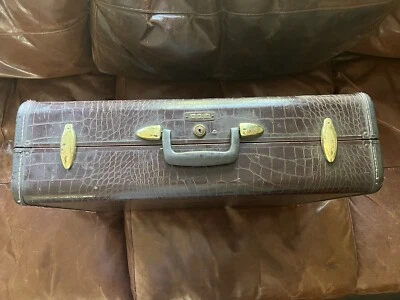 Maleta Equipaje Samsonite 4135 Imitación Caimán Shwayder Bros 24"x18"x 7" De Colección Foto 1 de 4