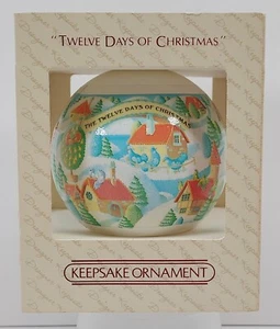 Hallmark Keepsake Glass Designer “Twelve Days Of Christmas” Ornament Collectible - Picture 1 of 5