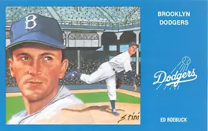 1991 Ed Roebuck Brooklyn Dodgers Postkarte Baseball - Bild 1 von 2