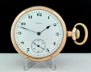 Antique 1920 ELGIN 17J 16s Gr.386 Gold Filled Pocket Watch Reg.Population=5 Runs - Picture 1 of 12