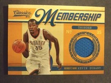 2010-11 Panini Classics Kevin Durant Membership Game Worn  /499