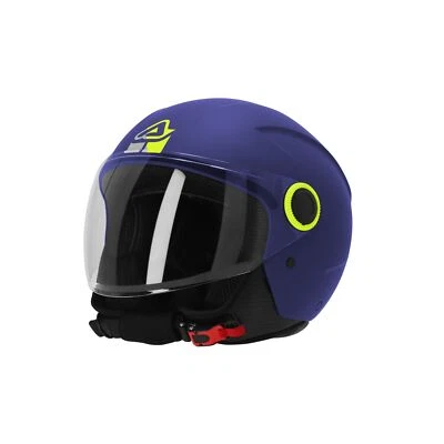 CASCO JET ACERBIS BREZZA MOTO SCOOTER BLU OPACO CON VISIERA OMOLOGATO ECE 2206