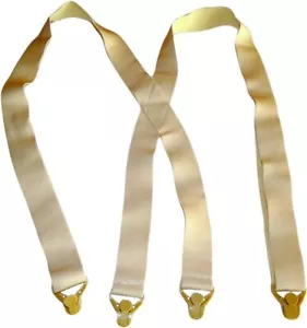 Holdup Under-up Series Beige Hidden Suspenders with Patented Gripper Clasp - Picture 1 of 5