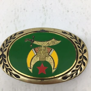 Shriners "Jewel of the Order" Solid Bronze Belt Buckle By Heritage Buckles - Picture 1 of 9