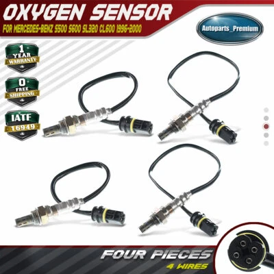 4x sensores de oxígeno O2 aguas arriba y aguas abajo para Mercedes-Benz S430 S500 2000 S600 Foto 1 de 4