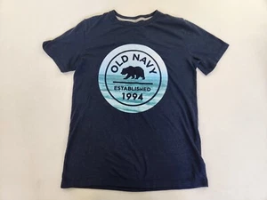 Old Navy Boys Kids XL 14-16 Graphic T-Shirt Active Casual Bear Heather Blue - Picture 1 of 8