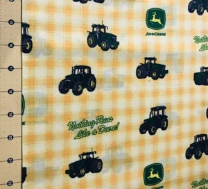 2009 JohnDeere Nothing Runs Like A Deere 23" X 44"  100%cotton fabric #378a - Picture 1 of 3