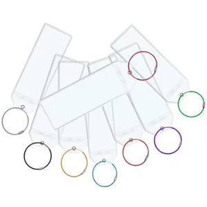 8 Pezzi Targhetta Bagaglio PVC Targhette Nome Viaggio per Valigie Identificativi - Foto 1 di 12