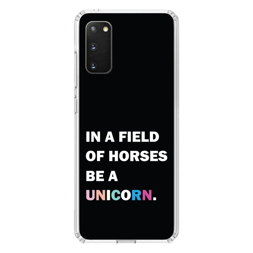 Funda Transparente para Galaxy S (Elige Modelo) Field of Horses Be Unicorn Rainbow Foto 1 de 1