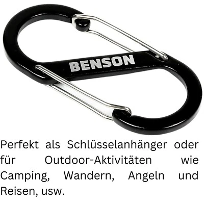Karabinerhaken Alu Karabiner Schnapphaken Doppelkarabiner Schlüsselanhänger - Bild 1 von 2