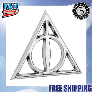Harry Potter 3D Car Badge - Deathly Hallows Symbol (Chrome) - Bild 1 von 8