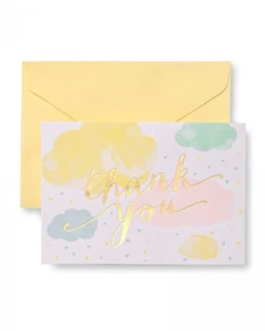Value Pack Thank You Cards - 50 count - Pastel Heart Shaped Rain Drops - Picture 1 of 1