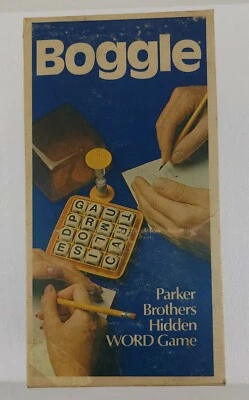 Vintage 1976 BOGGLE Hidden Word Game Parker Brothers Complete Family Fun  - Image 1 of 4