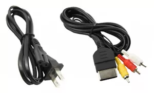 Audio AV RCA+AC Cable Power Supply Adapter Cord For Original XBox Console Game  - Picture 1 of 4