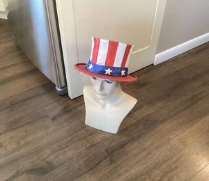 Vintage Uncle Sam Patriotic Silk Top Hat Patriotic USA 1900s Free Ship - Picture 1 of 12