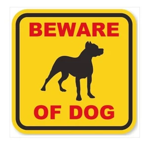 "Beware of Dog" water-proof laminated label with double-sided tape at the back - Picture 1 of 1