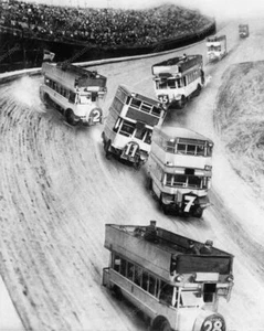 Wild European Bus Race Vintage 8x10 Reprint Of Old Photo - Bild 1 von 1