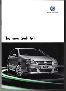 Volkswagen Golf GT Hatchback Mk5 2006-2007 UK Market Brochure 1.4 TSi & 2.0 TDi - Picture 1 of 1