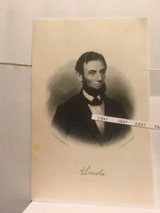 1862 Abraham Lincoln President Civil War Gettysburg Steel Engraved Print Repo - Picture 1 of 3