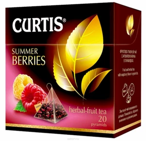 CURTIS Früchtetee SOMMERBEEREN Kräutertee 20 Pyramiden koffeinfrei - Bild 1 von 2