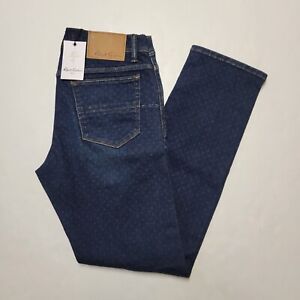 ROBERT GRAHAM ALONSO 31x34 Indigo Blue 5-Pocket Perfect Fit Men's Denim Jeans
