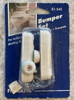 Juego de parachoques vintage Plumb King puertas de inodoro muebles blanco 81-345 NOS Foto 1 de 3