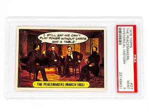1976 Topps Hysterical History #27 The Peacemakers PSA 9 POP 1 Abraham Lincoln - Picture 1 of 2