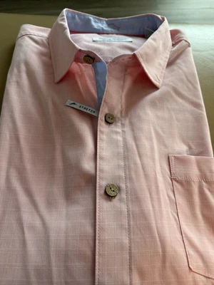 Tommy Bahama Mens Brand New NWT Coastal Ease XXL 2XL Pink Peach Camp Shirt Cool - Image 1 of 4