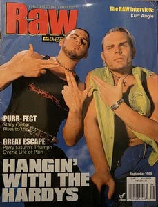 WWF RAW Magazine September 2000 The Hardy Boyz *Has Kat Poster* - Imagen 1 de 17