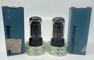 Par de tubos amplificador triodo doble International 6BX7GT coincidente códigos de la misma fecha - Imagen 1 de 6
