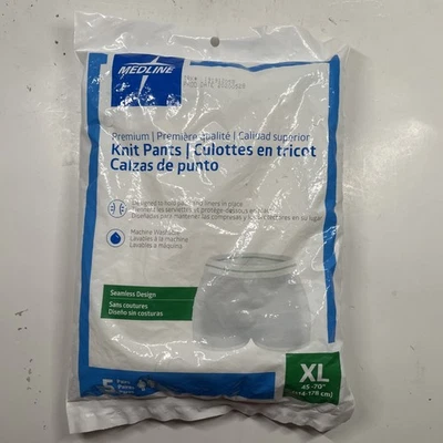 Paquete de 5 pantalones de punto premium MEDLINE MSC86400 XL (45-70”) incontinencia posparto Foto 1 de 3