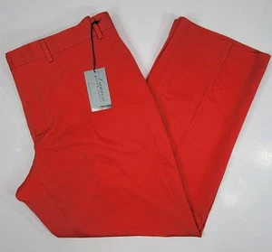 NEW Lauren Ralph Lauren Men's Pants 38x29 Coral Orange Flat Front Dress Pants - Picture 1 of 17