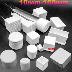 Round/Squar PVC Rubber Chair Feet Cover Table Furniture Leg End Cap Anti Scratch - Picture 1 of 46