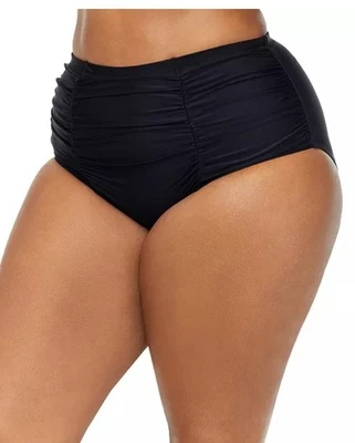 Raisins Curve Costa High Waist Tummy Thinner Swim Btm Black Size 16W - Image 1 of 4