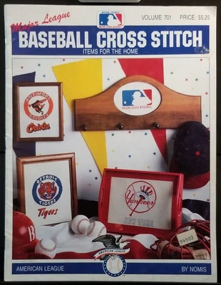 Book American League MLB Baseball Cross Stitch Vol 701 - Todd-Hall - Nomis -1988 - Image 1 of 3