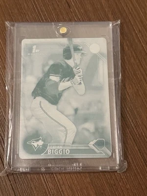 2016 Bowman Draft Cavan Biggio Cyan Printing Plate 1/1 1st Bowman - Image 1 of 2