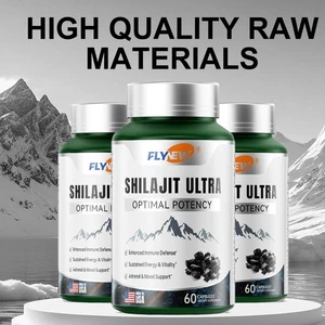 Flynew Shilajit - Fuerza y crecimiento muscular, apoyo energético - L-arginina - Imagen 1 de 10