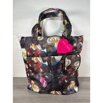 Raro Bolso Floral Grande Betsey Johnson con Bolsa Extraíble ¡Nuevo con etiquetas! Foto 1 de 4