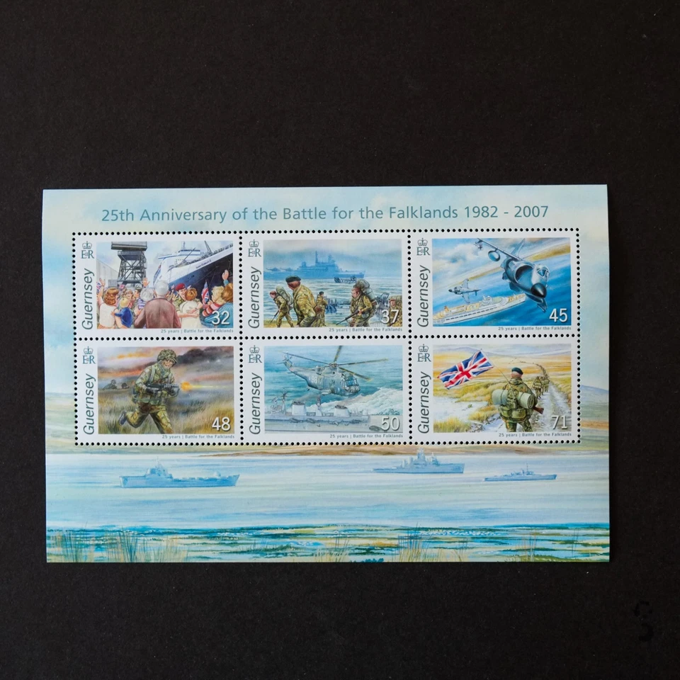 GUERNSEY Postage Stamps 25th Anniv. Falklands Battle 2007 - C90 - Image 1 of 2