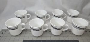 Taza de café Corelle Optic lote de 8 anillos negros piano - Imagen 1 de 11