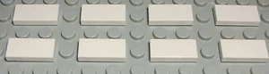 Lego Fliese - Kachel 1x2 Weiss 8 Stück (616) - Picture 1 of 1