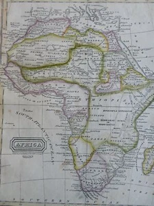 Africa continent Mts. of Moon Gold Coast 1824 Cummings Hilliard scarce map - Picture 1 of 4