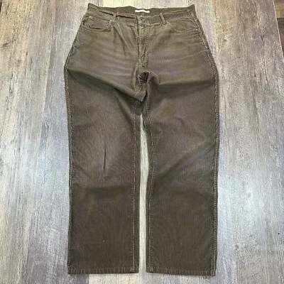 LL Bean Natural Fit Straight Leg Otter Brown Corduroy Pants Men's Size 38x34 - Image 1 of 4