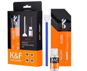 K&F Concept Sensor Reinigungs-SET APS-C 20x 16mm Swabs Staubfrei - 20ml Reiniger - Bild 1 von 8