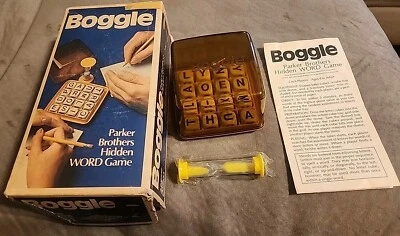 Vintage Boggle Hidden WORD Game 1976 NOT Original Timer. Box Has Some Tape - Image 1 of 4