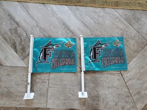MLB Florida Marlins 1997 World Series Champions Double Sided Car Window Flag Cover
