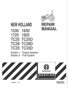 New Holland 1530 1630 1725 1925 komplette Reparaturanleitung 86599230 PDF/USB - Bild 1 von 3
