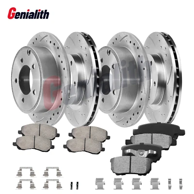 For Dodge Caliber Avenger Jeep Compass Patriot Front & Rear Brake Rotors Pads Foto 1 de 4