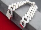 Father's Day Gift Miami Cuban Bracelet Round Cut Moissanite 925 Sterling Silver