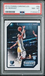Ja Morant 2019 Panini Chronicles Threads Rookie #84 PSA 8 NM-MT Grizzlies - Bild 1 von 2